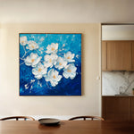 Floral 1316 Canvas Art 16" x 16" / 40 x 40 cm / Black