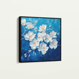 Floral 1316 Canvas Art 16" x 16" / 40 x 40 cm / Black