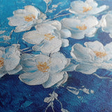 Floral 1316 Canvas Art 16" x 16" / 40 x 40 cm / Black