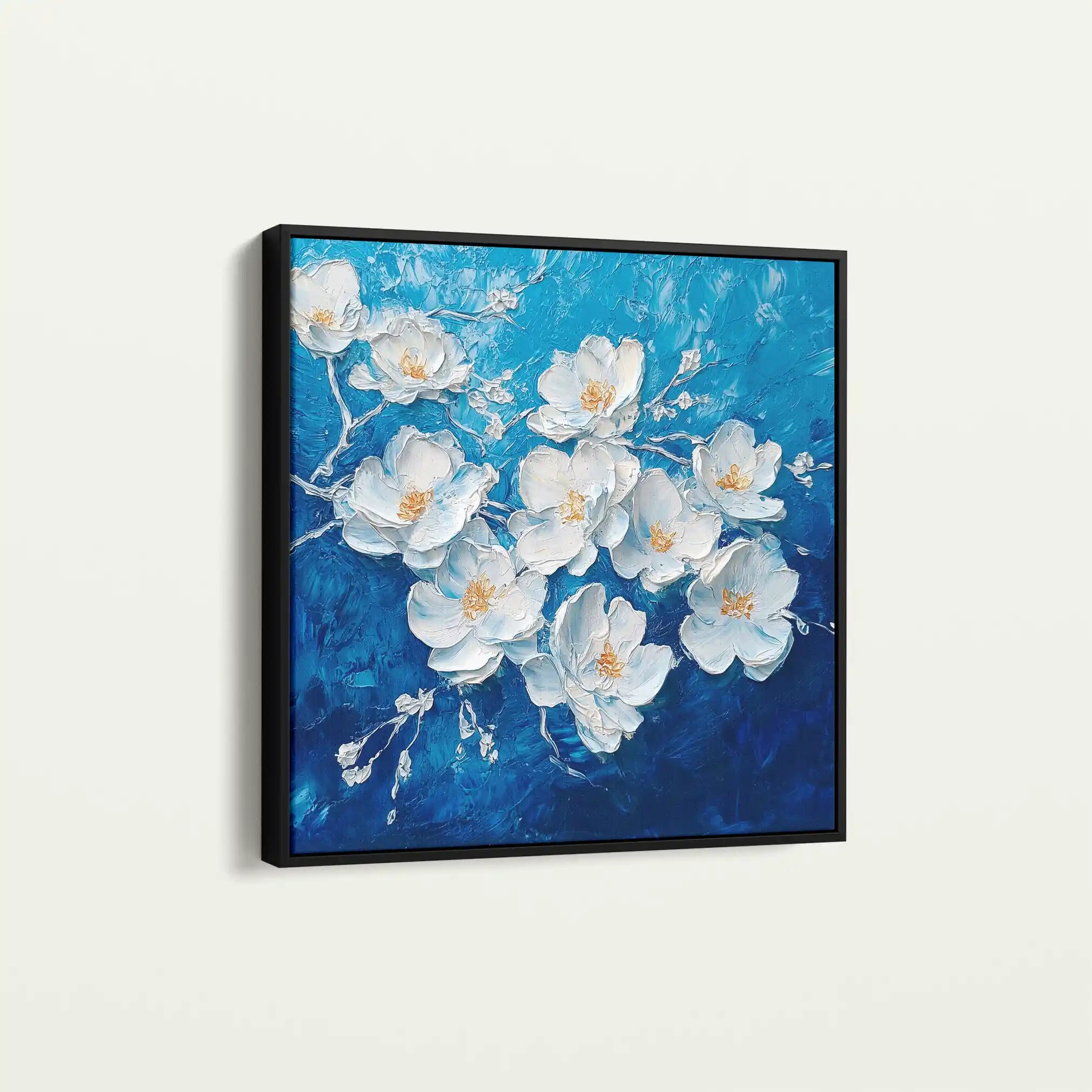 Floral 1316 Canvas Art 60 x 60 cm / Black