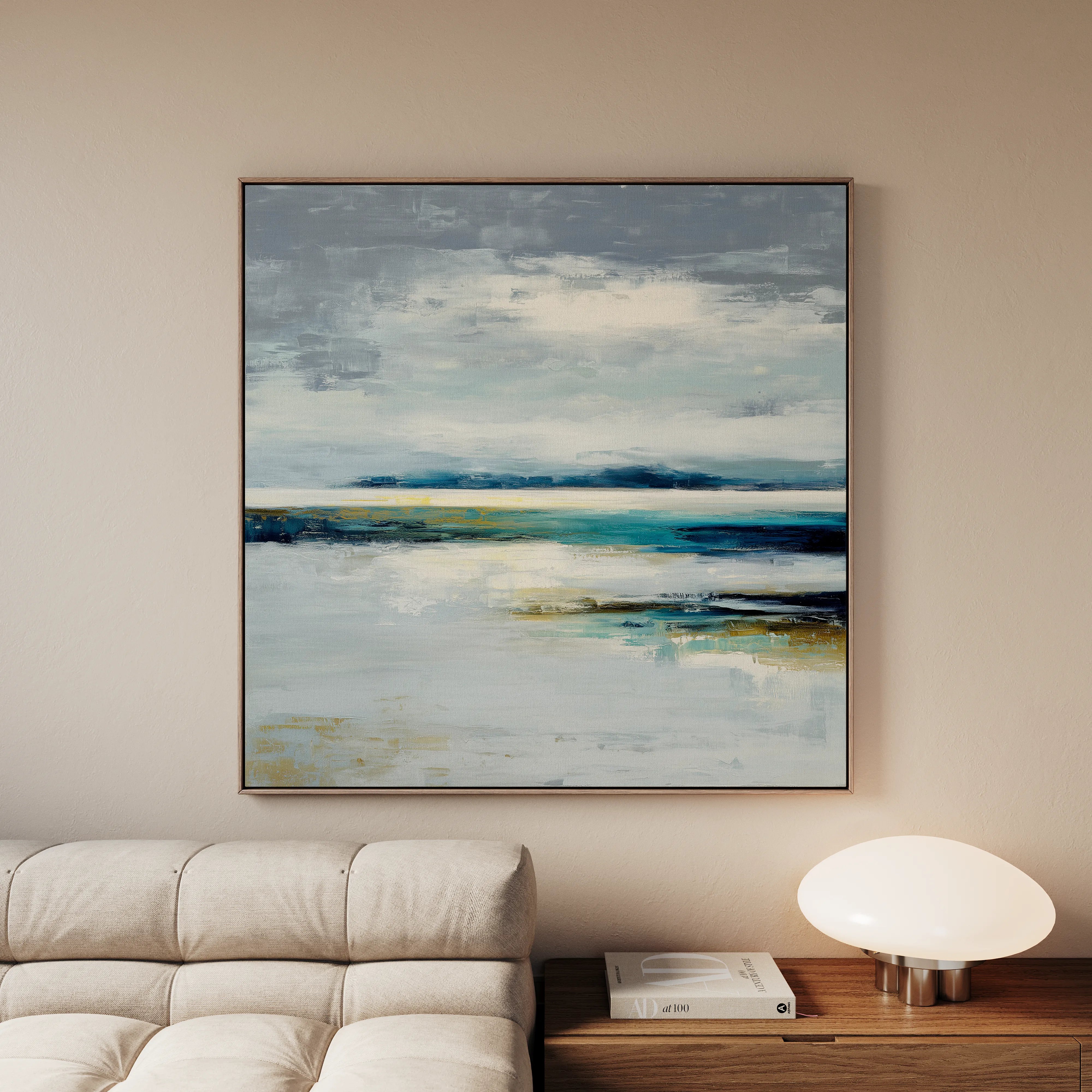Abstract 1317 Canvas Art 16" x 16" / 40 x 40 cm / Black