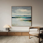 Abstract 1317 Canvas Art 16" x 16" / 40 x 40 cm / Black