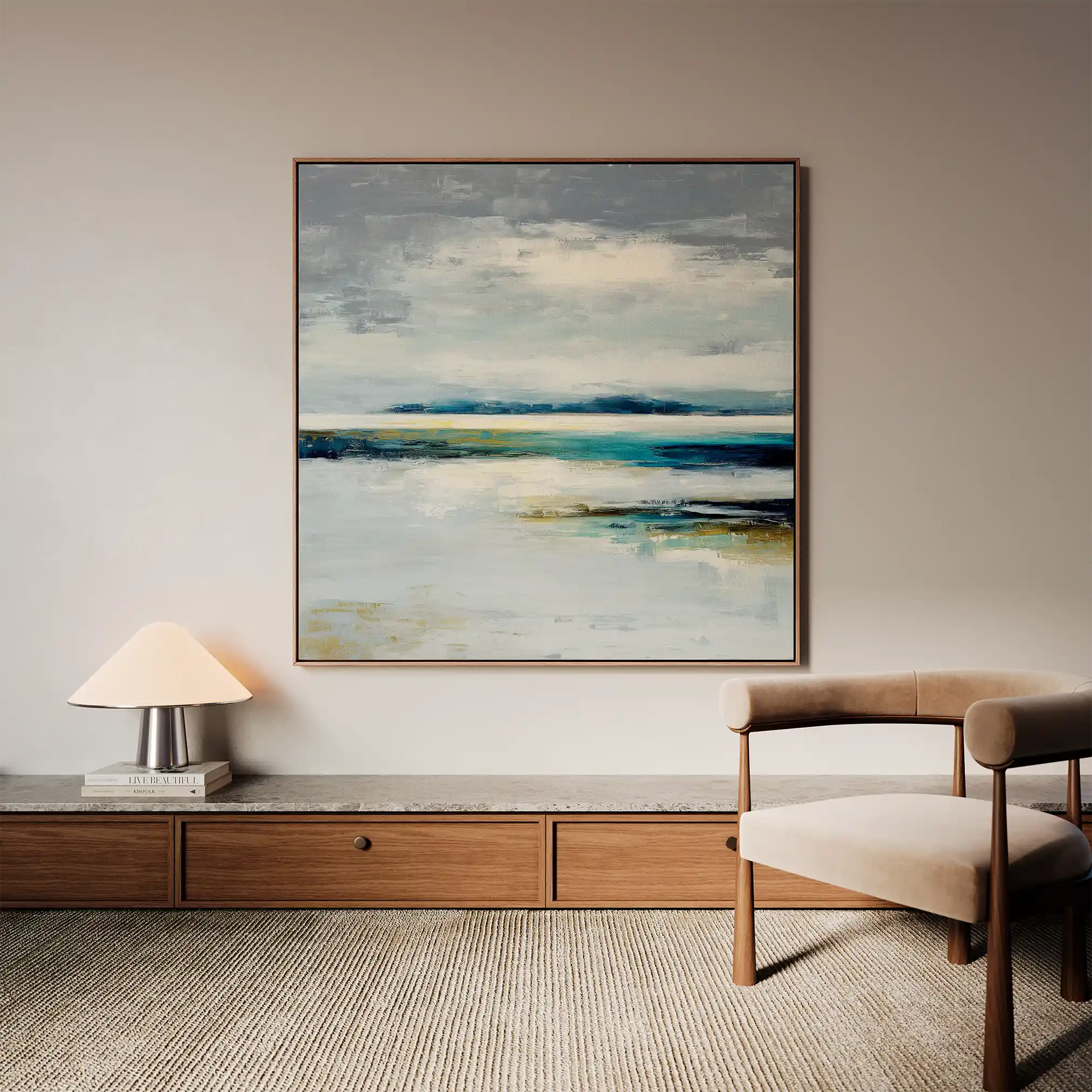 Abstract 1317 Canvas Art 60 x 60 cm / Black