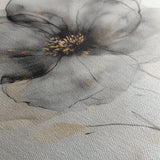Floral 1317 Canvas Art 16" x 16" / 40 x 40 cm / Black