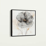 Floral 1317 Canvas Art 60 x 60 cm / Black