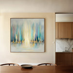 Abstract 1318 Canvas Art 16" x 16" / 40 x 40 cm / Black