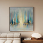 Abstract 1318 Canvas Art 16" x 16" / 40 x 40 cm / Black