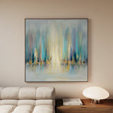 Abstract 1318 Canvas Art 16" x 16" / 40 x 40 cm / Black