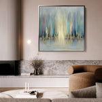 Abstract 1318 Canvas Art 16" x 16" / 40 x 40 cm / Black