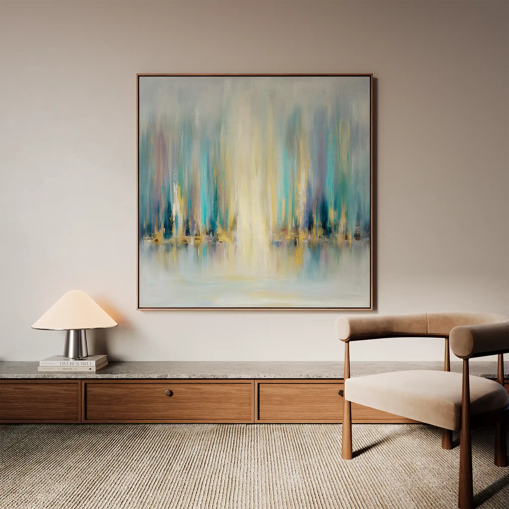 Abstract 1318 Canvas Art 60 x 60 cm / Black