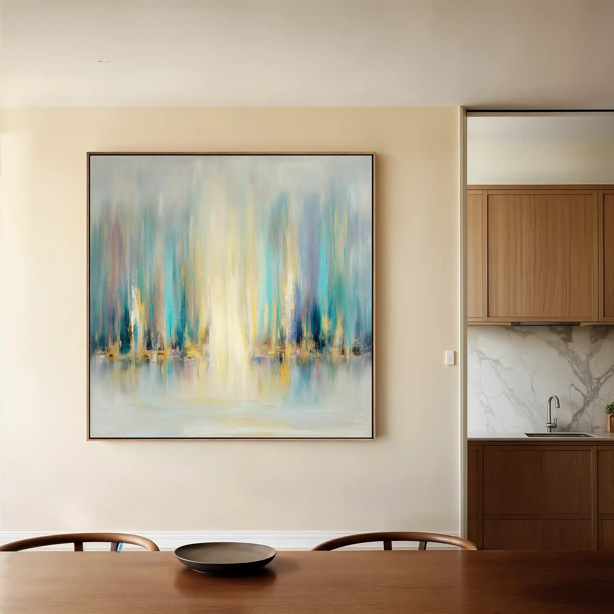 Abstract 1318 Canvas Art 60 x 60 cm / Black