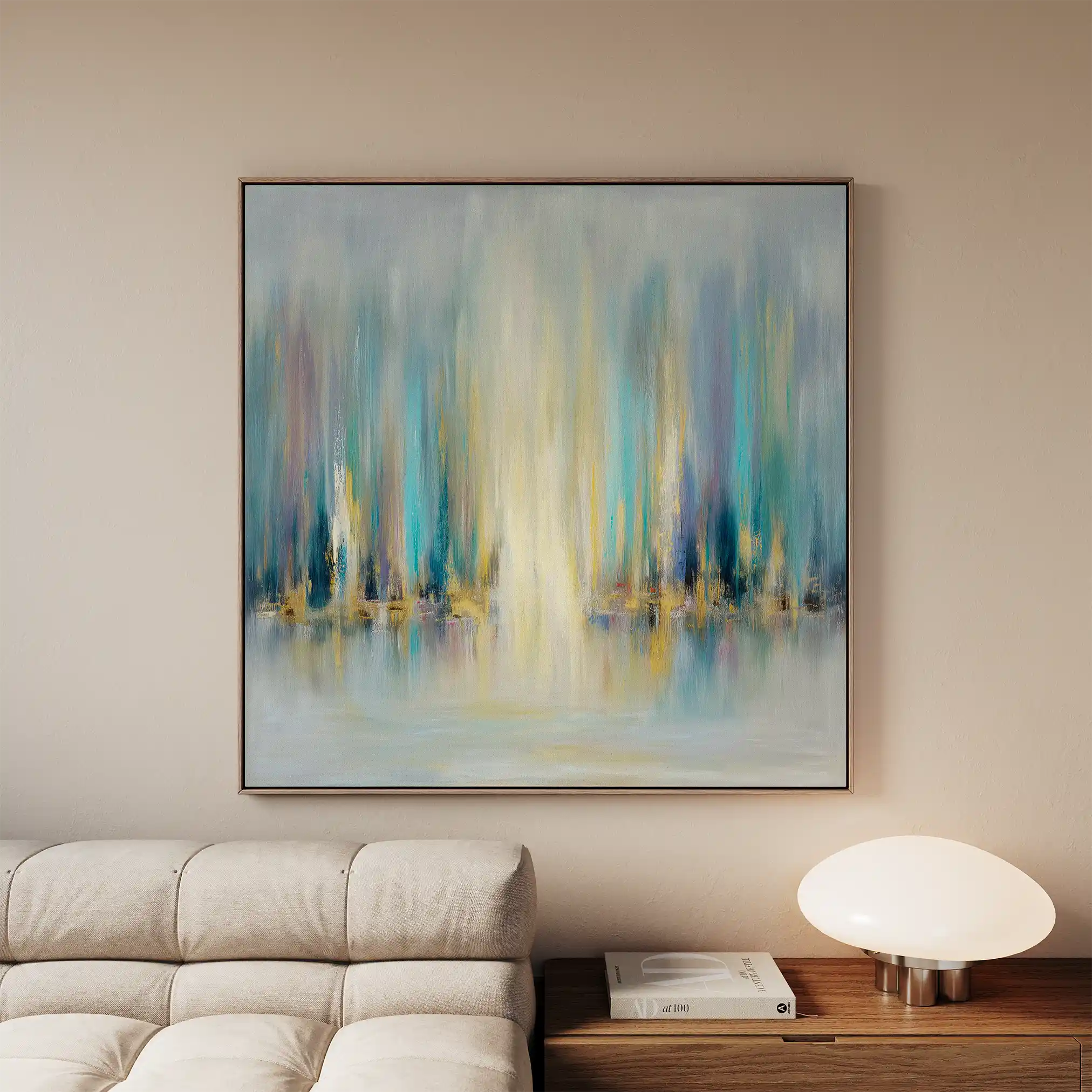 Abstract 1318 Canvas Art 60 x 60 cm / Black