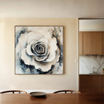 Floral 1318 Canvas Art 16" x 16" / 40 x 40 cm / Black