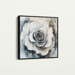 Floral 1318 Canvas Art 16" x 16" / 40 x 40 cm / Black