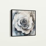 Floral 1318 Canvas Art 16" x 16" / 40 x 40 cm / Black