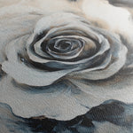 Floral 1318 Canvas Art 16" x 16" / 40 x 40 cm / Black