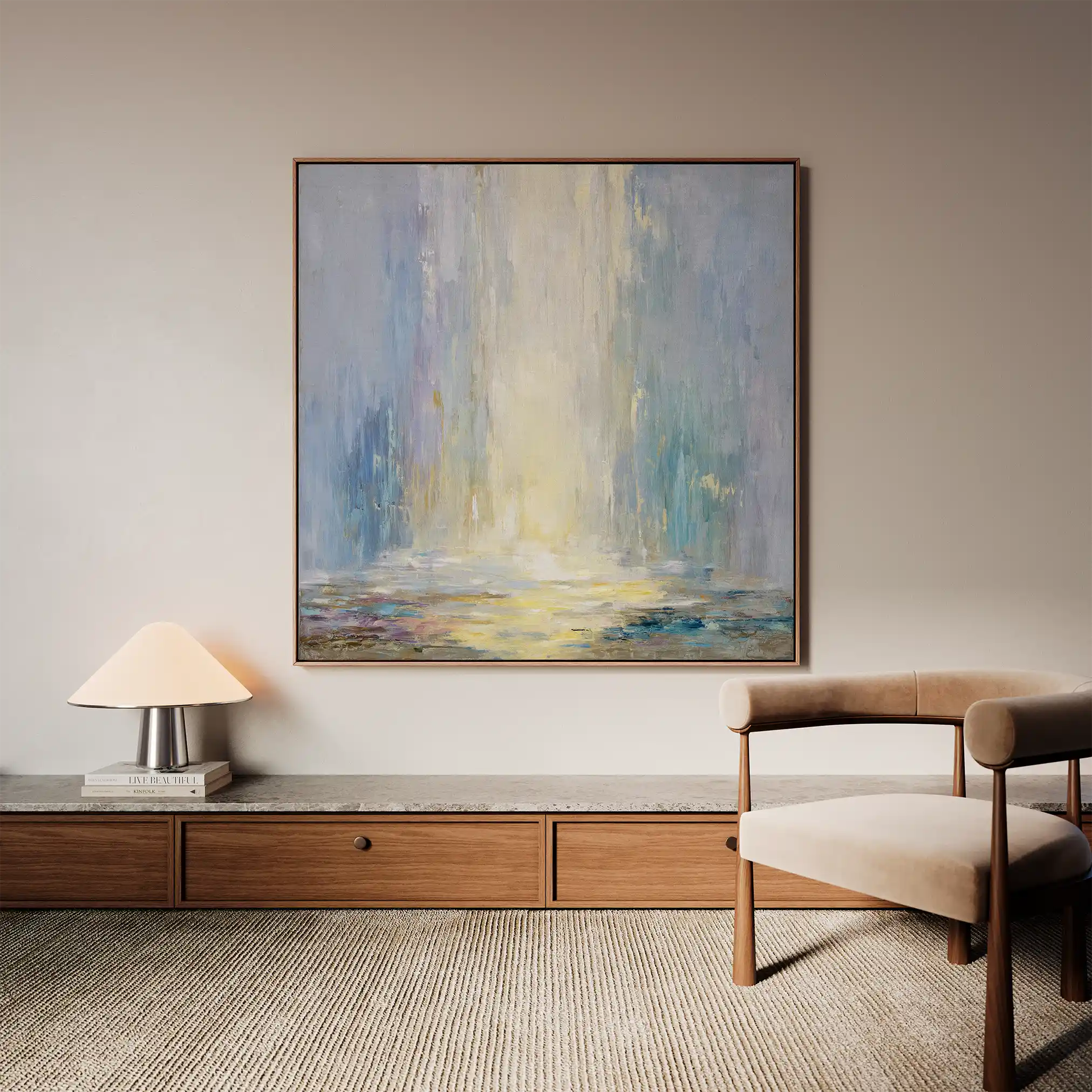 Abstract 1319 Canvas Art 60 x 60 cm / Black