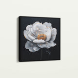 Floral 1319 Canvas Art 16" x 16" / 40 x 40 cm / Black