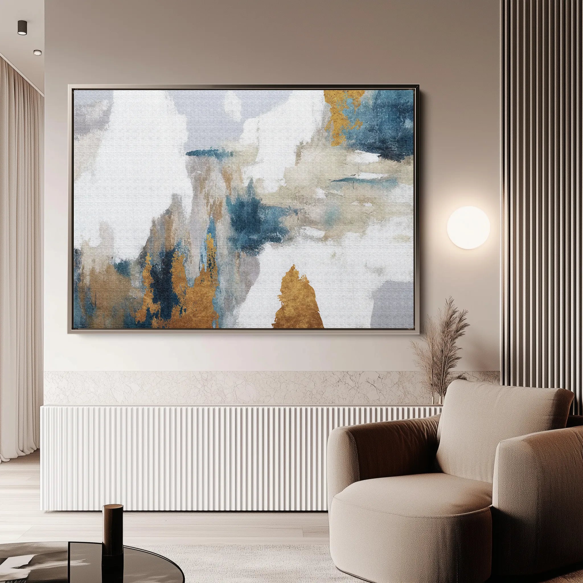 Abstract 132 Canvas Art 18" x 24" / 45 x 60 cm / Black