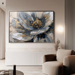 Floral 132 Canvas Art 18" x 24" / 45 x 60 cm / Black