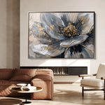 Floral 132 Canvas Art 18" x 24" / 45 x 60 cm / Black