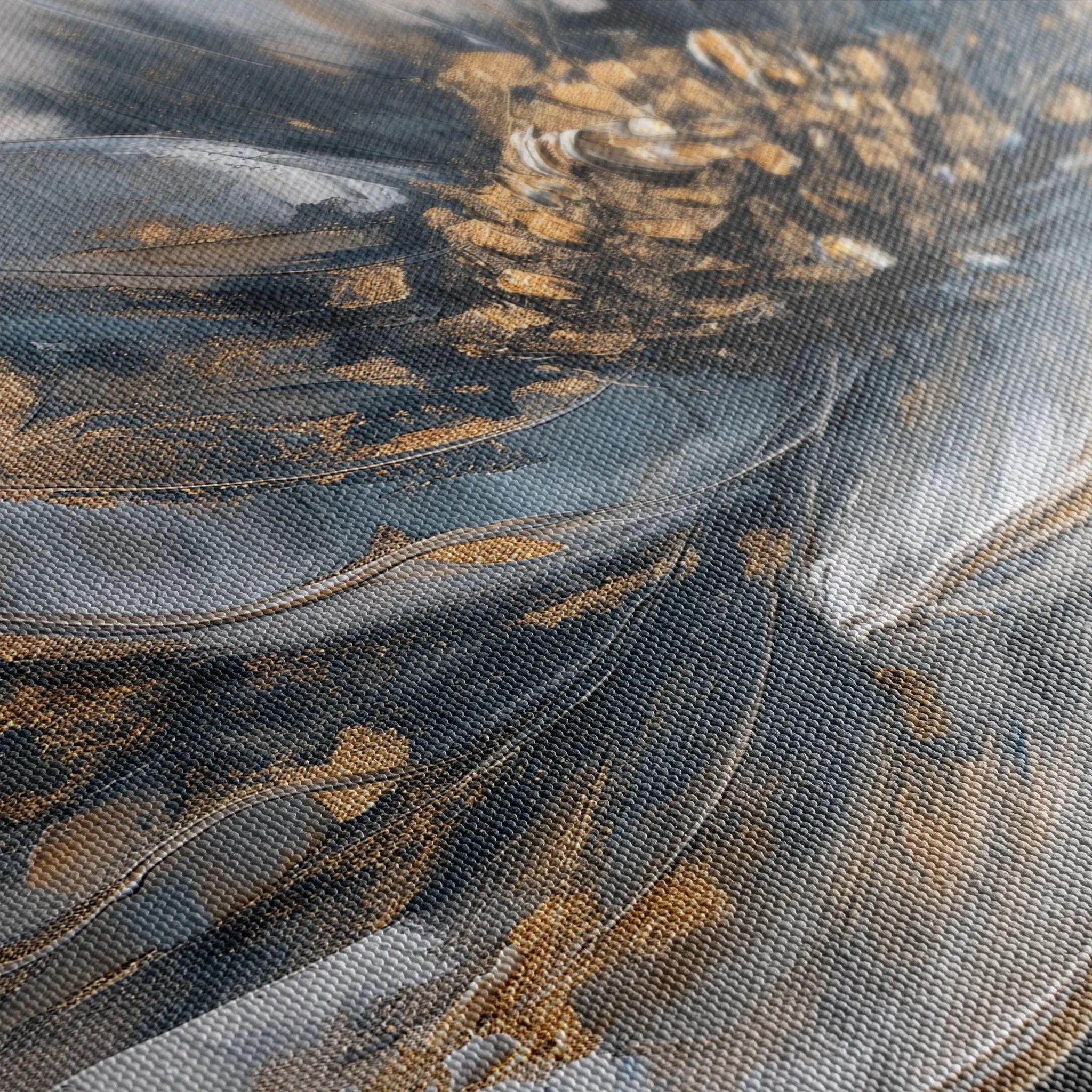 Floral 132 Canvas Art 18" x 24" / 45 x 60 cm / Black