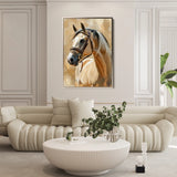 Horses 132 Canvas Art 18" x 24" / 45 x 60 cm / Black