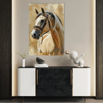 Horses 132 Canvas Art 18" x 24" / 45 x 60 cm / Black