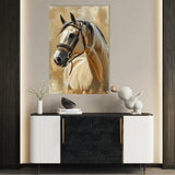Horses 132 Canvas Art 18" x 24" / 45 x 60 cm / Black