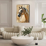 Horses 132 Canvas Art 60 x 40 cm / Black