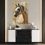 Horses 132 Canvas Art 60 x 40 cm / Black