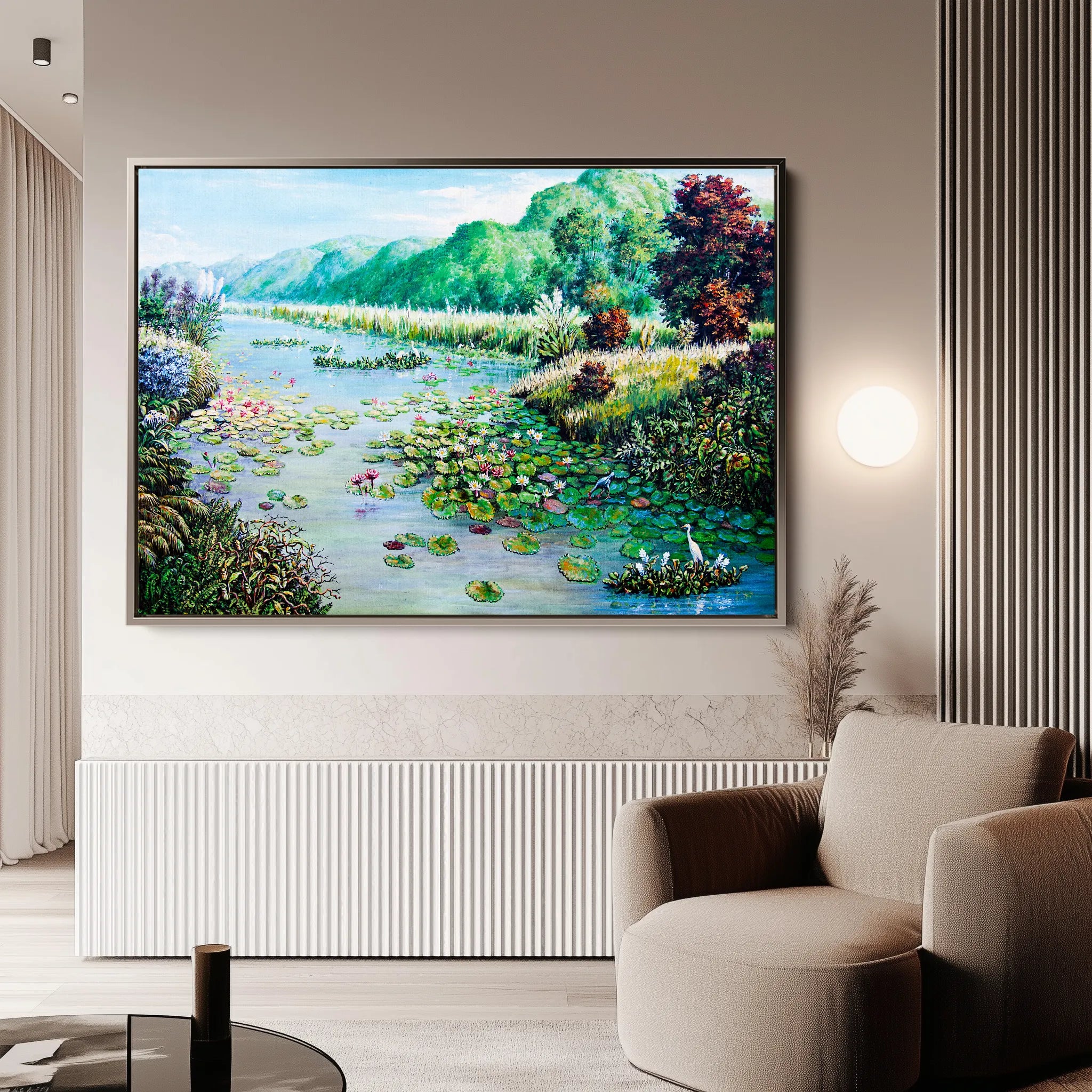 Landscape 132 Canvas Art 18" x 24" / 45 x 60 cm / Black