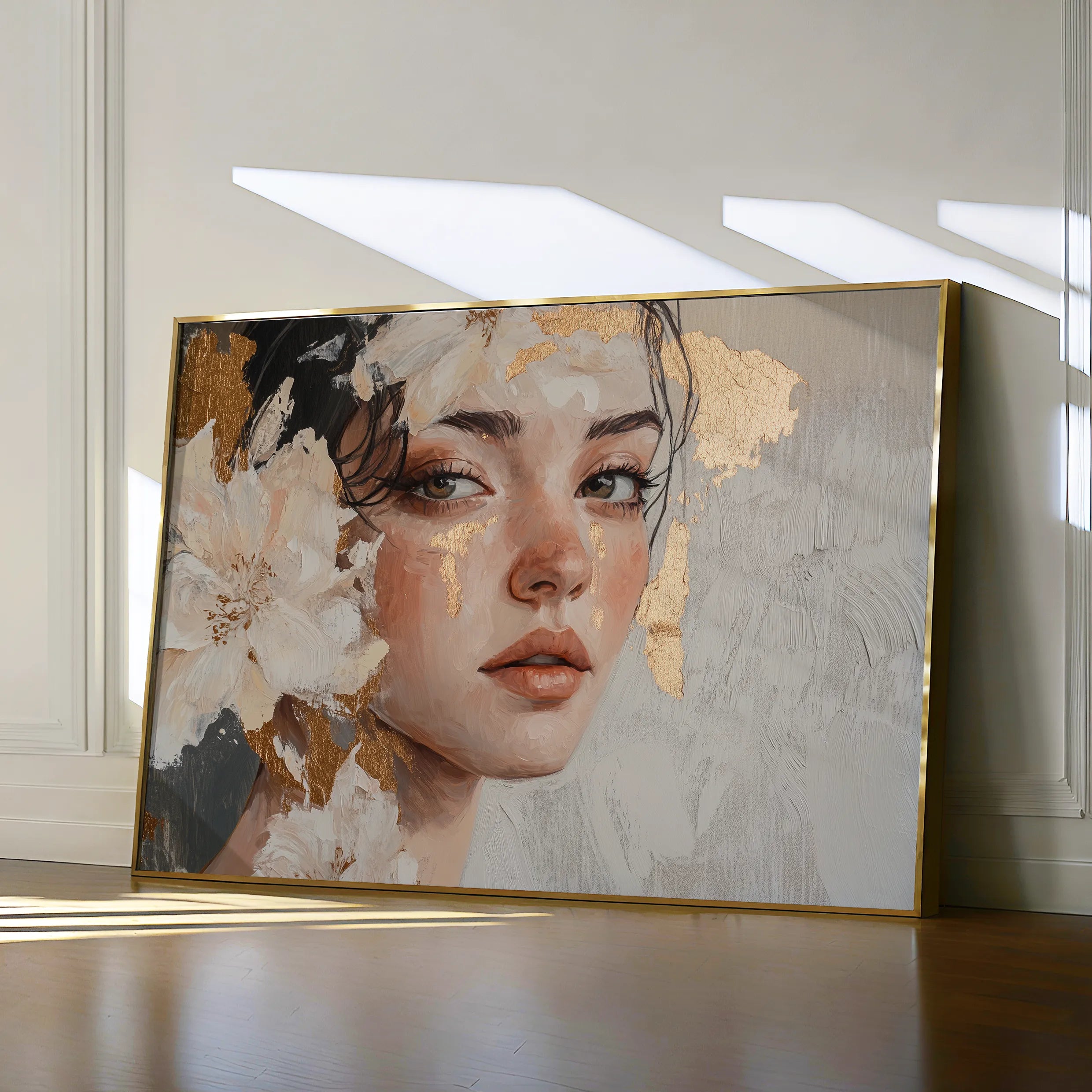 Portrait 132 Canvas Art 18" x 24" / 45 x 60 cm / Black