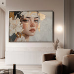 Portrait 132 Canvas Art 18" x 24" / 45 x 60 cm / Black