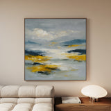 Abstract 1320 Canvas Art 16" x 16" / 40 x 40 cm / Black