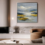 Abstract 1320 Canvas Art 16" x 16" / 40 x 40 cm / Black
