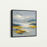 Abstract 1320 Canvas Art 16" x 16" / 40 x 40 cm / Black