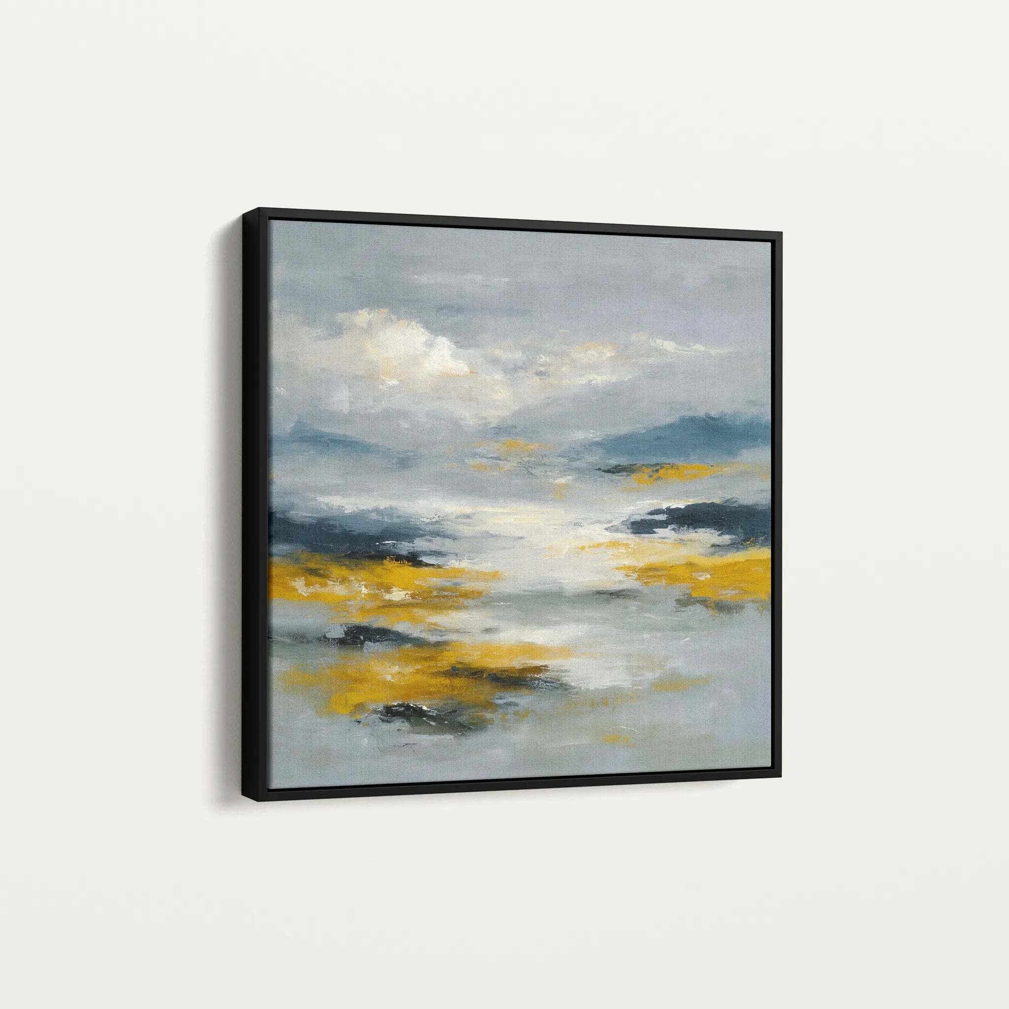 Abstract 1320 Canvas Art 16" x 16" / 40 x 40 cm / Black
