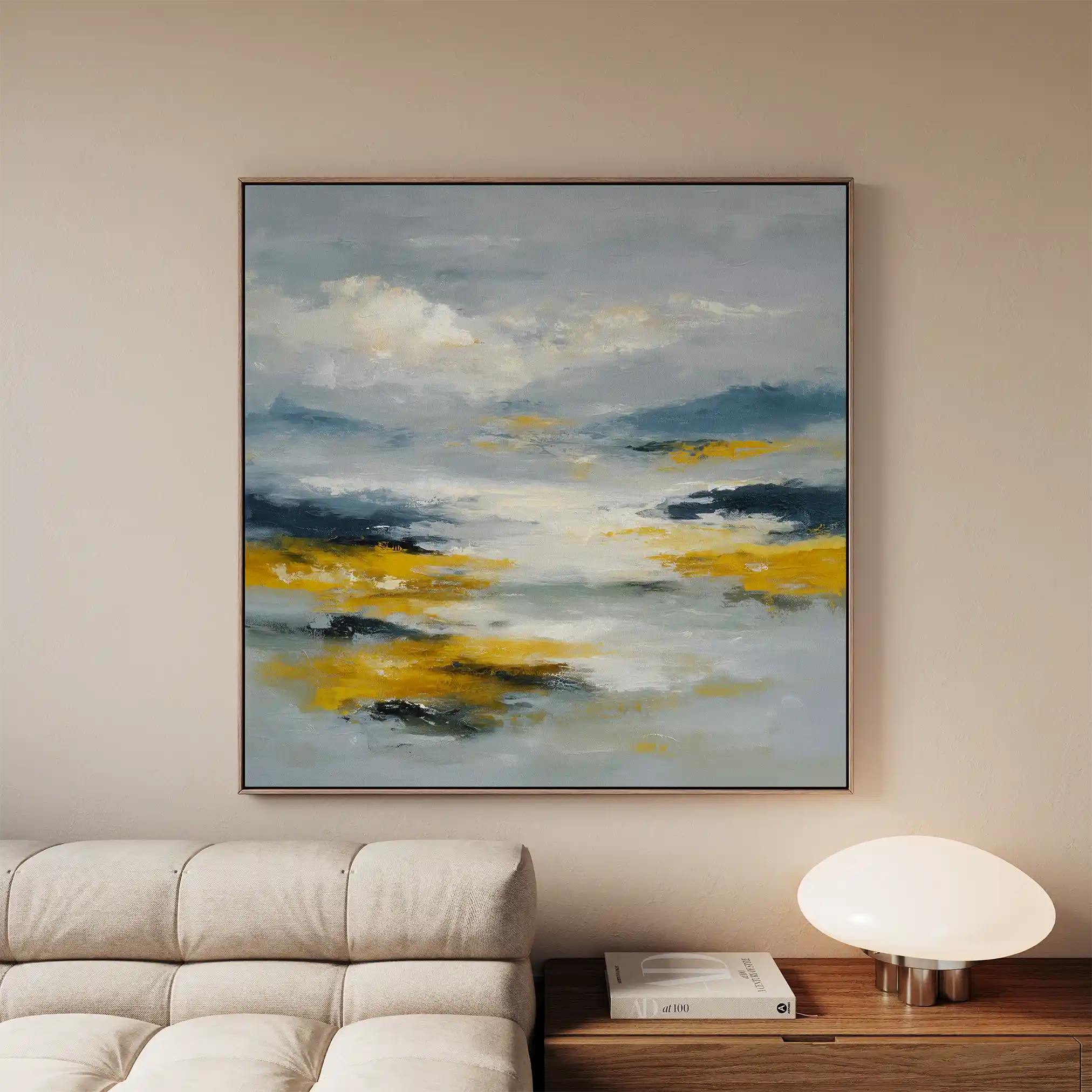 Abstract 1320 Canvas Art 60 x 60 cm / Black