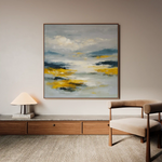 Abstract 1320 Canvas Art 60 x 60 cm / Black