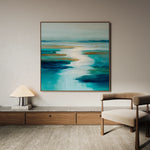 Abstract 1321 Canvas Art 16" x 16" / 40 x 40 cm / Black