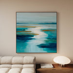Abstract 1321 Canvas Art 16" x 16" / 40 x 40 cm / Black