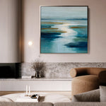 Abstract 1321 Canvas Art 16" x 16" / 40 x 40 cm / Black