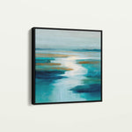 Abstract 1321 Canvas Art 16" x 16" / 40 x 40 cm / Black