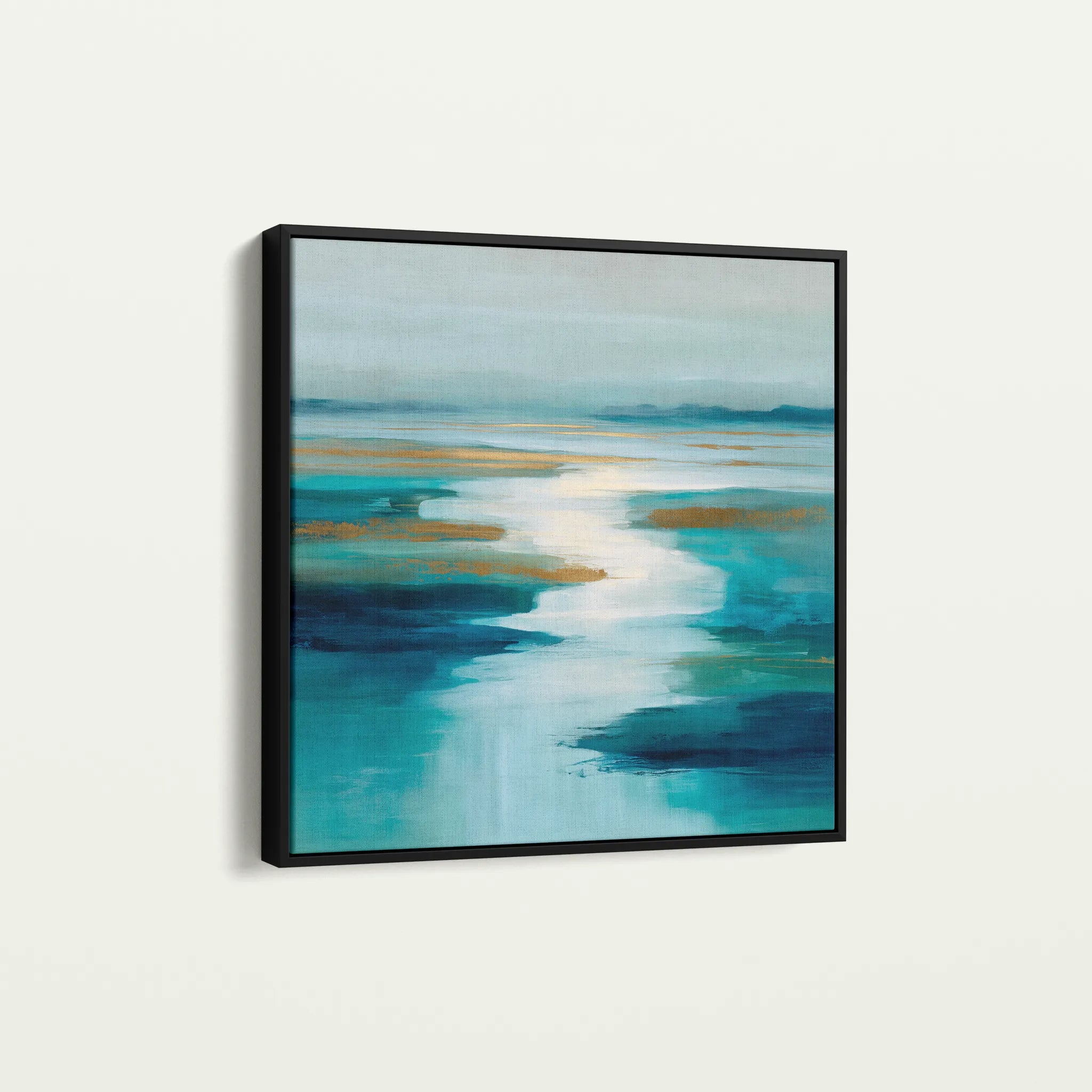 Abstract 1321 Canvas Art 16" x 16" / 40 x 40 cm / Black