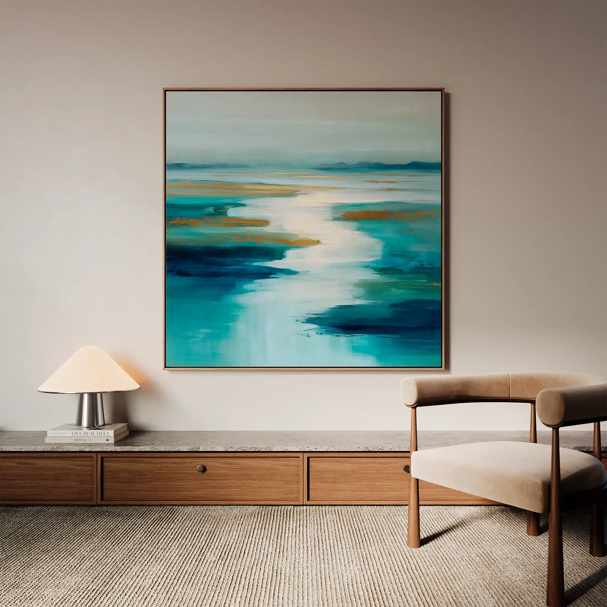 Abstract 1321 Canvas Art 60 x 60 cm / Black