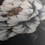 Floral 1321 Canvas Art 16" x 16" / 40 x 40 cm / Black