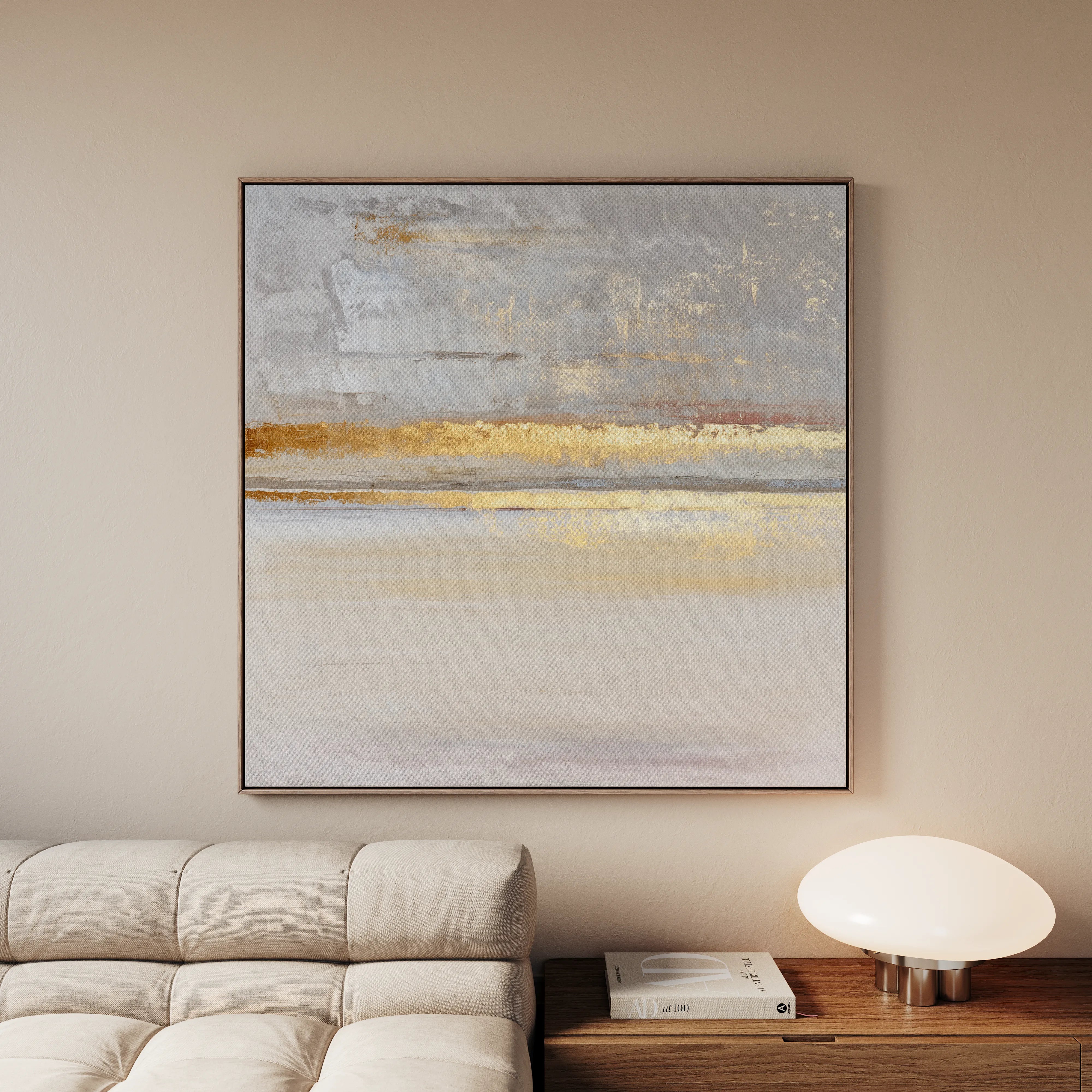Abstract 1322 Canvas Art 16" x 16" / 40 x 40 cm / Black