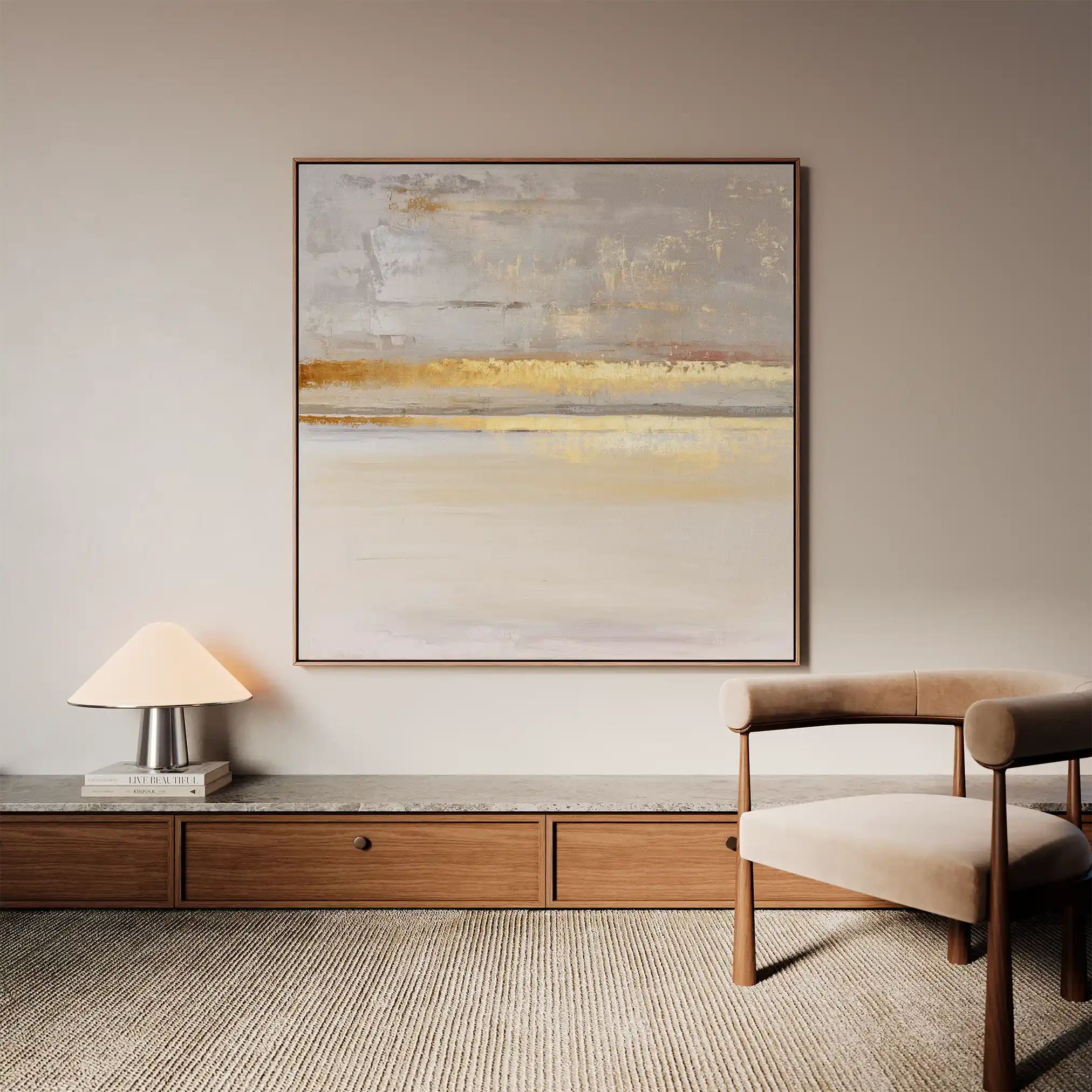 Abstract 1322 Canvas Art 60 x 60 cm / Black