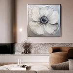 Floral 1322 Canvas Art 16" x 16" / 40 x 40 cm / Black